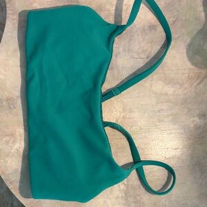 Teal Strappy Crop Top